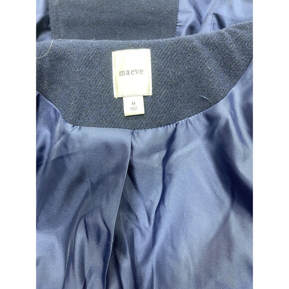 Anthropologie Maeve Peacoat Military Women Blue Jacket Preppy Retro Medium NWT - Picture 12 of 12